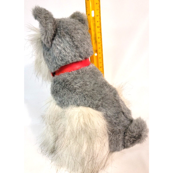 Miniature Schnauzer Sparkie ASPCA Special Effects 1994 Polar Puff Red Collar - Picture 7 of 15